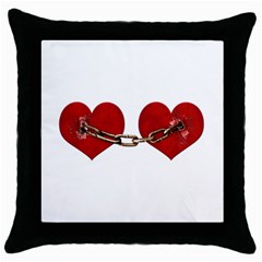 Unbreakable Love Concept Black Throw Pillow Case by dflcprints