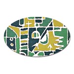 Colorful Tribal Abstract Pattern Magnet (Oval) Front