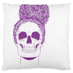 Purple Skull Bun Up Standard Flano Cushion Case (one Side) by vividaudacity