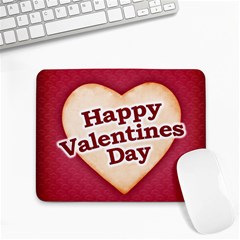 Heart Shaped Happy Valentine Day Text Design Small Mouse Pad (rectangle) by dflcprints