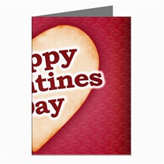 Heart Shaped Happy Valentine Day Text Design Greeting Card (8 Pack) by dflcprints