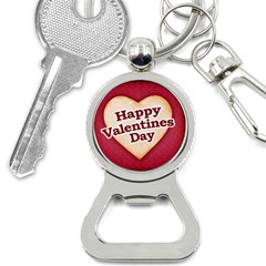 Heart Shaped Happy Valentine Day Text Design Bottle Opener Key Chain by dflcprints