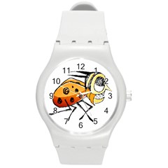 Funny Bug Running Hand Drawn Illustration Plastic Sport Watch (medium) by dflcprints