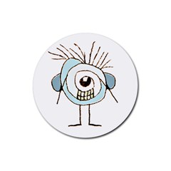 Cute Weird Caricature Illustration Drink Coasters 4 Pack (round) by dflcprints