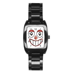 Happy Clown Cartoon Drawing Stainless Steel Barrel Watch by dflcprints