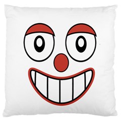 Happy Clown Cartoon Drawing Large Flano Cushion Case (one Side) by dflcprints