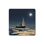 Navigating Trough Clouds Dreamy Collage Photography Magnet (Square) Front