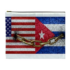 United States And Cuba Flags United Design Cosmetic Bag (xl) by dflcprints