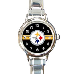 Pittsburgh Steelers National Football League Nfl Teams Afc Round Italian Charm Watch by SportMart