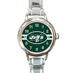 New York Jets National Football League Nfl Teams Afc Round Italian Charm Watch by SportMart