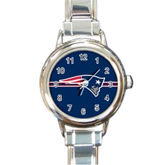 New England Patriots National Football League Nfl Teams Afc Round Italian Charm Watch by SportMart