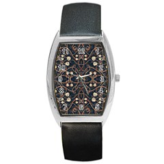 Victorian Style Grunge Pattern Tonneau Leather Watch by dflcprints