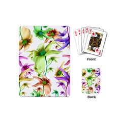 Multicolored Floral Print Pattern Playing Cards (mini) by dflcprints