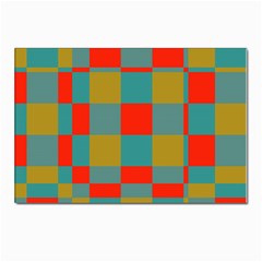 Squares In Retro Colors Postcards 5  X 7  (pkg Of 10)