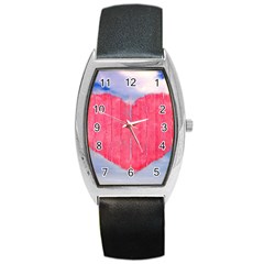 Pop Art Style Love Concept Tonneau Leather Watch by dflcprints