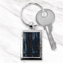 Blue Black Texture Key Chain (rectangle) by LalyLauraFLM