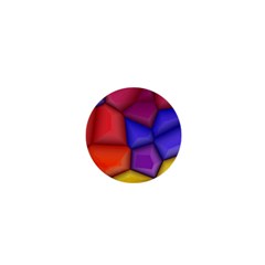 3d Colorful Shapes 1  Mini Button