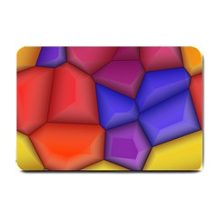 3d Colorful Shapes Small Doormat by LalyLauraFLM