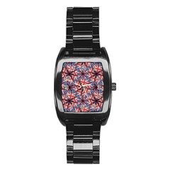 Heart Shaped England Flag Pattern Design Stainless Steel Barrel Watch by dflcprints