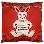 Cute Bunny Happy Easter Drawing Illustration Design Large Cushion Case (Single Sided)  Front