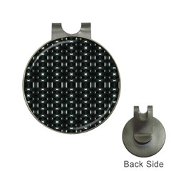 Futuristic Dark Hexagonal Grid Pattern Design Hat Clip With Golf Ball Marker by dflcprints