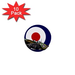 Spitfire And Roundel 1  Mini Button (10 Pack) by TheManCave