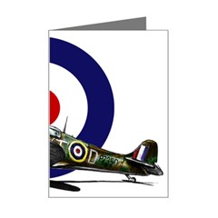 Spitfire And Roundel Mini Greeting Card by TheManCave