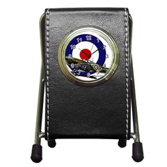 Spitfire And Roundel Stationery Holder Clock by TheManCave