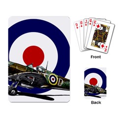 Spitfire And Roundel Playing Cards Single Design by TheManCave