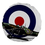 Spitfire And Roundel 18  Premium Round Cushion  Front