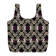 Abstract Geometric Modern Seamless Pattern Reusable Bag (l) by dflcprints