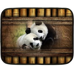 Panda Love Mini Fleece Blanket (two Sided) by TheWowFactor