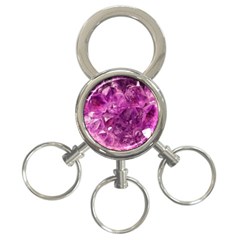 Amethyst Stone Of Healing 3-ring Key Chain by FunWithFibro