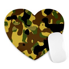 Camo Pattern  Mouse Pad (heart) by Colorfulart23