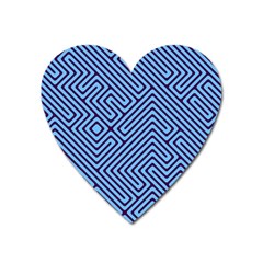 Blue Maze Magnet (heart) by LalyLauraFLM