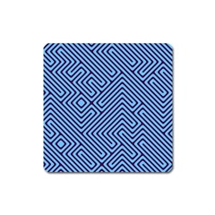 Blue Maze Magnet (square) by LalyLauraFLM