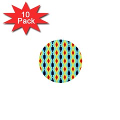 Yellow Chains Pattern 1  Mini Button (10 Pack) 