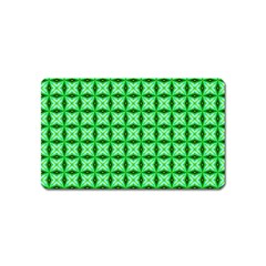 Green Abstract Tile Pattern Magnet (name Card) by GardenOfOphir