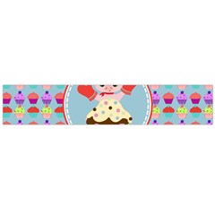 Cupcake With Cute Pig Chef Flano Scarf (large) by GardenOfOphir