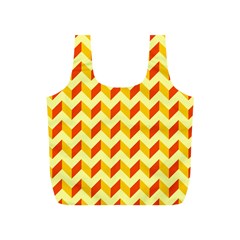 Modern Retro Chevron Patchwork Pattern  Reusable Bag (s) by GardenOfOphir