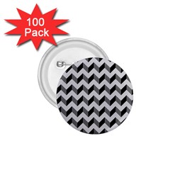 Modern Retro Chevron Patchwork Pattern  1 75  Button (100 Pack)