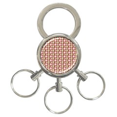 Cute Floral Pattern 3-ring Key Chain by GardenOfOphir