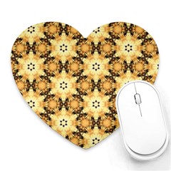 Faux Animal Print Pattern Mouse Pad (heart) by GardenOfOphir