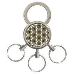 Faux Animal Print Pattern 3-ring Key Chain