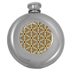 Faux Animal Print Pattern Hip Flask (round) by GardenOfOphir