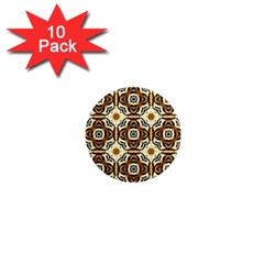 Faux Animal Print Pattern 1  Mini Button Magnet (10 Pack)