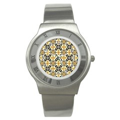 Faux Animal Print Pattern Stainless Steel Watch (slim)