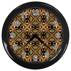 Faux Animal Print Pattern Wall Clock (black)