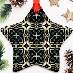 Faux Animal Print Pattern Star Ornament (two Sides)