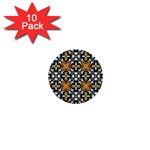 Faux Animal Print Pattern 1  Mini Button (10 pack) Front